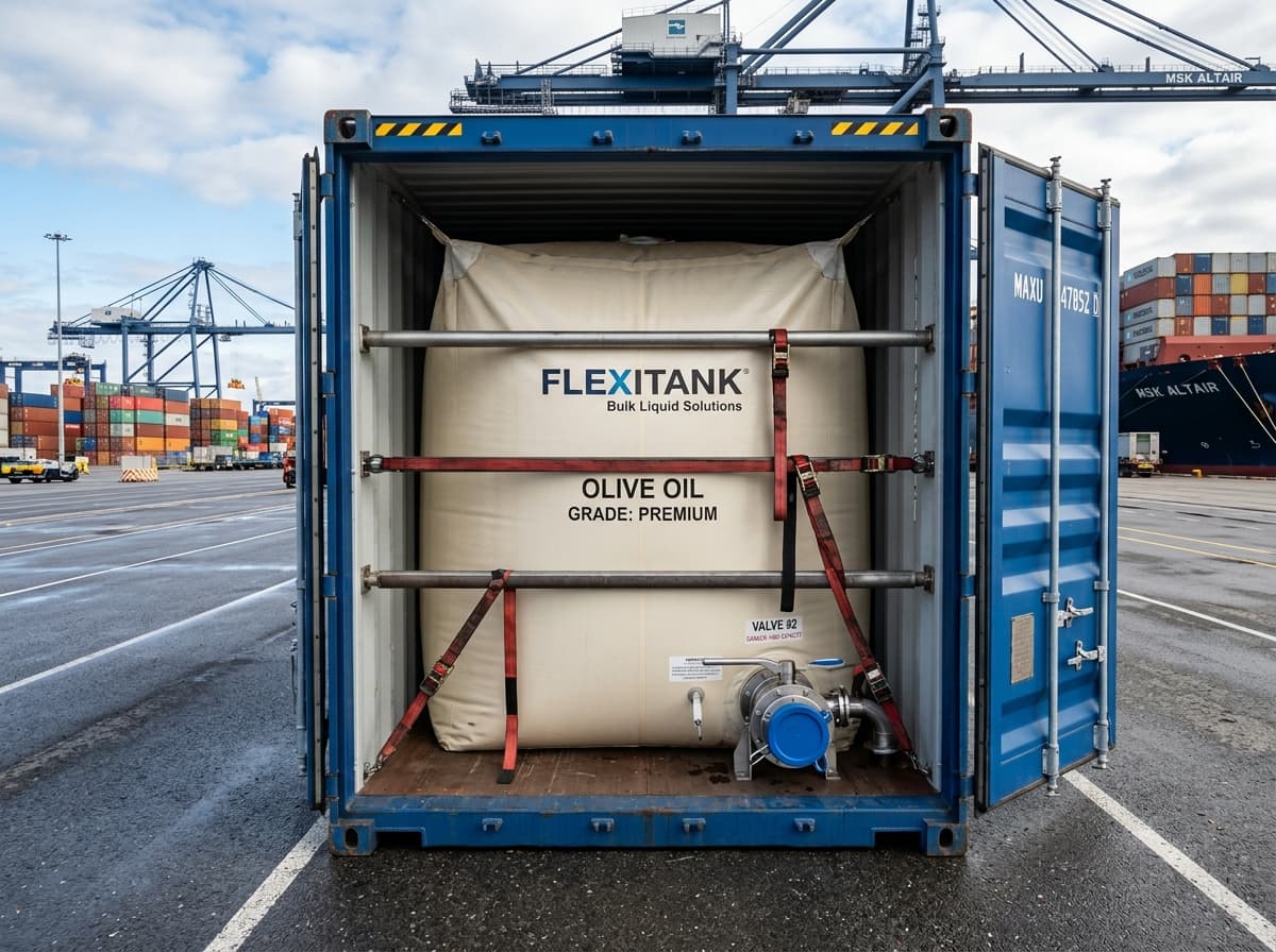 Flexitank in 20ft Sea Container